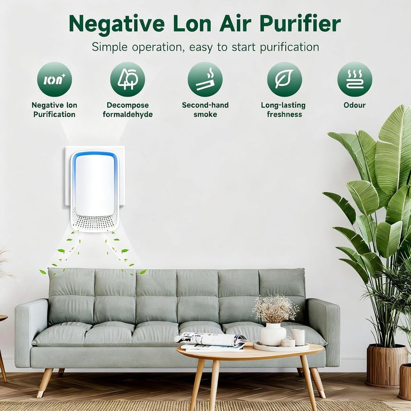 JOSTART Plug In Air Ionizer Purifier for Home (4 Pack), Negative Ion Generator, Quiet Air Freshener for Bedroom, Office, Kitchen, Portable Air Filter, Mini Air Cleaner - Image 3